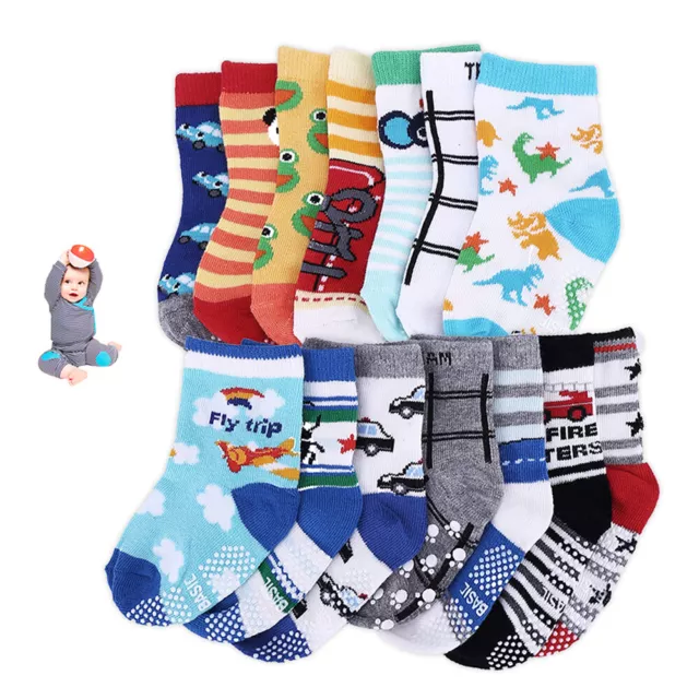 14 Pairs Boy Girl ABS Baby Socks Anti Non Slip Winter Cloth Cotton Sock B1