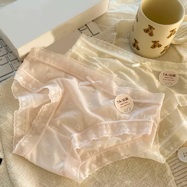 DENTELLE COEUR FEMME Lingerie Femmes String Glace Soie Culotte Sans Trace EUR 6 94 PicClick IT