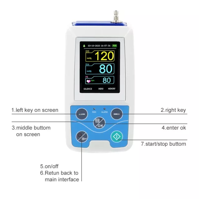 CONTEC Tensiomètre de poche NIBP Holter 24h avec PC USB, bras supérieur adulte 2