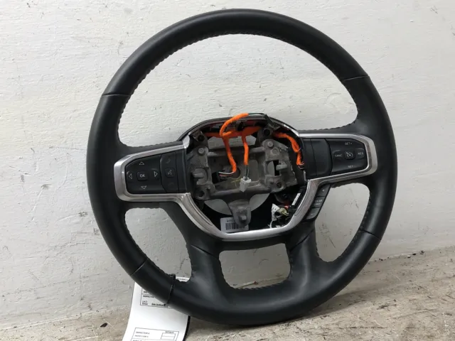 2019-2023 Dodge Ram 1500 Leather Wrapped Steering Wheel Black W/Heat 5Yk683X7Ah