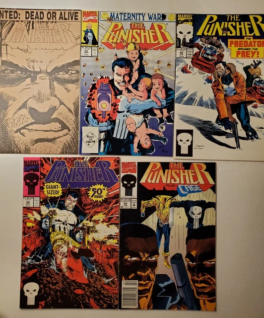 Marvel The Punisher Comic Lot 1991 (5 Lot) VF-NM