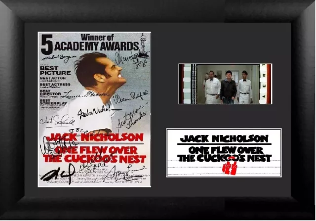 One Flew Over the Cuckoo's Nest Cast Signed 35 mm Film Cell Display Framed