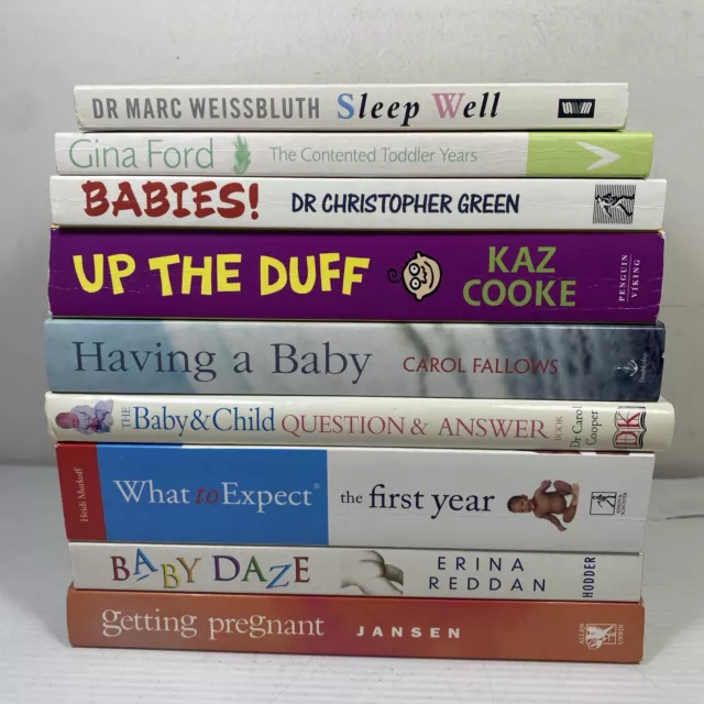 9 Lot Pregnancy Baby Child Up The Duff Toddlers Sleep Well 1st Year Paperbacks