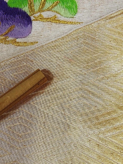 Japanese Kimono Uchikake Luxurious Wedding Embroidery Pure Silk Gold K481 9
