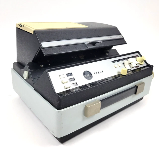 VINTAGE SEARS TOWER Automatic 500 Slide Projector 988 Partially Tested