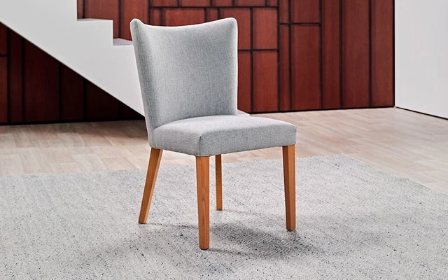DINING CHAIRS NICK Scali Micah Fabric Light Grey 69.00 PicClick AU