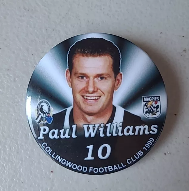 1999 Collingwood Magpies AFL Player Badge - Paul Williams