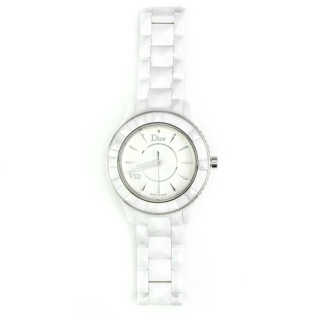Christian Dior VIII CD1231E2C001 White Ceramic 33mm Womens Watch