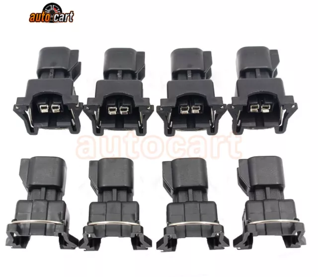EV6 to EV1 Injector Connector Adapter QTY 8 EV14 USCAR Fuel LT1 LS1 LS2 LS3 LSX