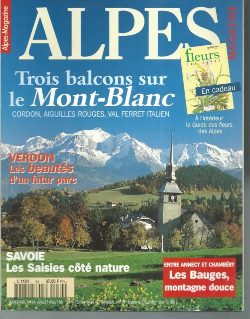 ALPES MAGAZINE n° 34. MONT-BLANC, VERDON, LES BAUGES, LES SAISIES...  BB7