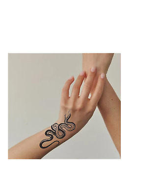 Par de tatuajes temporales de serpientes || Transferencia tatuaje falso por ropa de tinta entrega rápida