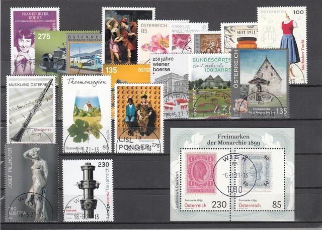 ÖSTERREICH, 2021 Lot mit gest. Marken 3570-90, Block 121, (36473)