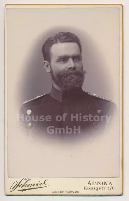 134347, Portraitfoto CDV, Beamter (Rang Hauptmann, Offizier), Hamburg