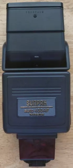 SUNPAK auto 433 AF Thyristor Shoe Mount Flash for Minolta SLR AF cameras