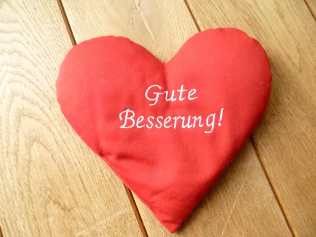 wunderschönes Wärmekissen, Haferkissen, Körnerkissen, Herzform