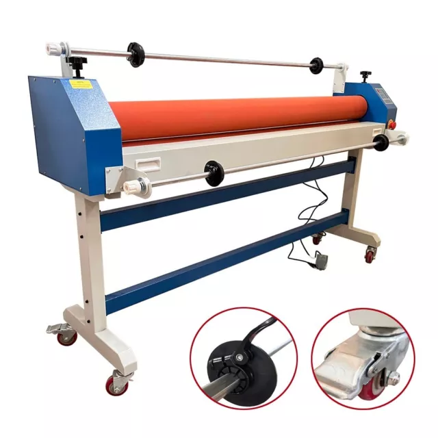 63in Electric/Manual Cold Laminator Cold  Laminating Machine w/ Film Release Rod