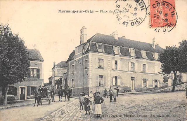 Cpa 91 Morsang Sur Orge Place Du Chateau