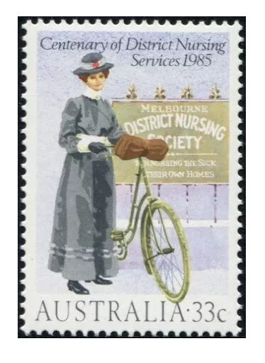 1985 Australia Centenary Of District Nursing 33c Stamp Mint Never Hinged, Clean