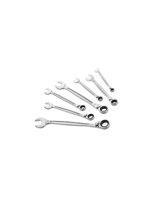 Jeu De 7 Clés Mixtes HUSKY (extrémité Ouverte) – 3/16 à 7/8 Pouces, Acier Chromé, Fabriqué Aux USA