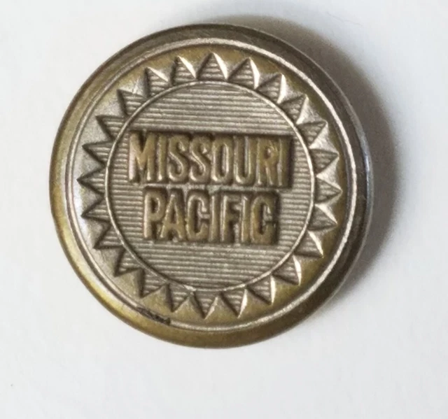 Bb small nickel MISSOURI PACIFIC RAILROAD UNIFORM BUTTON [rare]