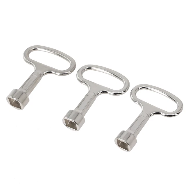 Chiave quadrate argento 3 pezzi compatibili con la maggior parte degli armadi industriali