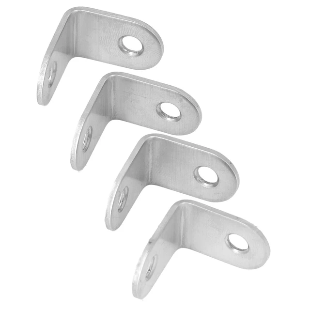 20Pcs L Bracket Corner Brace Stainless Steel 90 Degree Right Angle Bracket