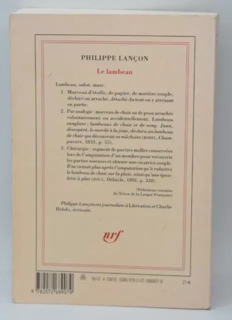 Le lambeau - Philippe Lançon - livre 2