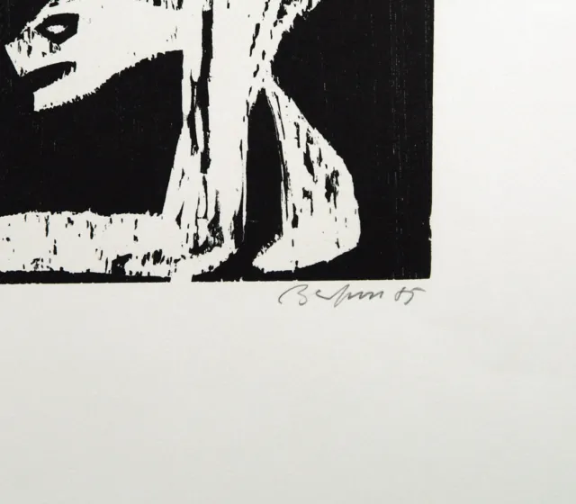 Besitzgier, 1985. Grosser Holzschnitt Ina BARFUSS (*1949 D), handsigniert 3