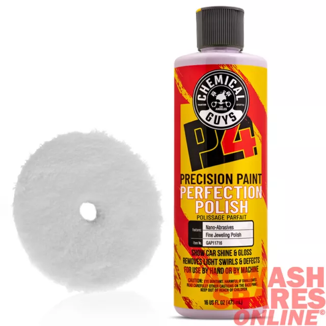 Chemical Guys P4 Precision Paint Perfection Polish & Da Microfibre Finishing Pad