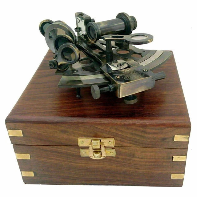 Antiker Messing-Taschensextant, Navigation, nautische Marine,...