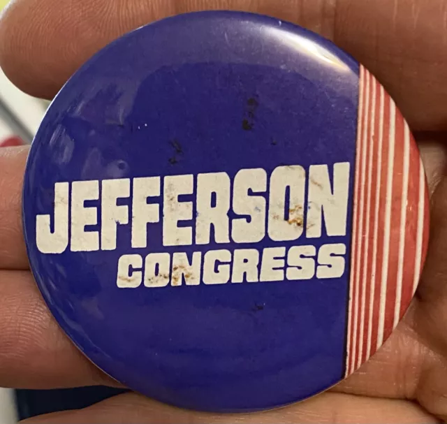 1990 William “Bill” Jefferson US Congress 2CD New Orleans Democrat Button Pin