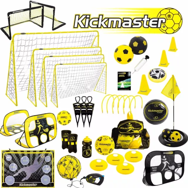 Kickmaster Premier Football Training Equipment Goalposts, Indoor Goals, Cones