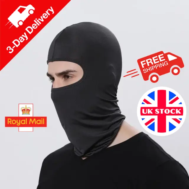 Balaclava Full Face Mask Men Women Cycling Ski Winter Warm Neck Black Motorbike