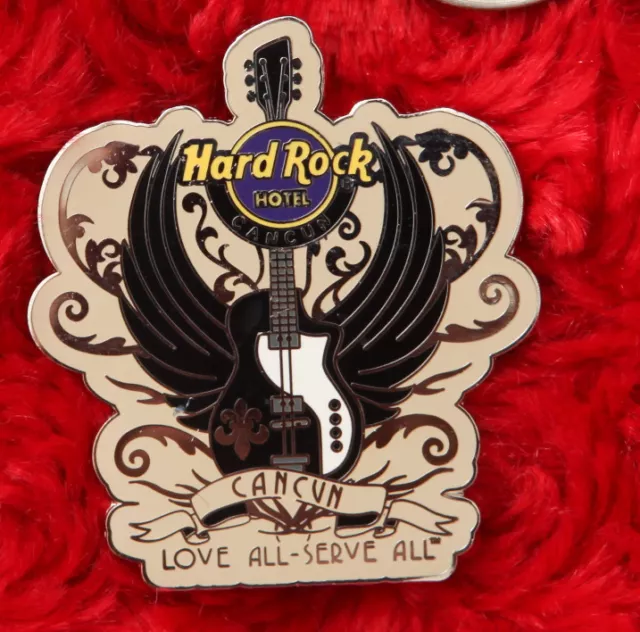 Hard Rock Cafe Pin CANCUN Hotel Winged GUITAR  LOGO Mexico hat lapel