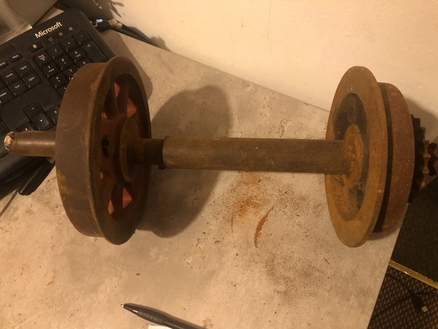 Live Steam Railway Train Axle And Wheels  7"
