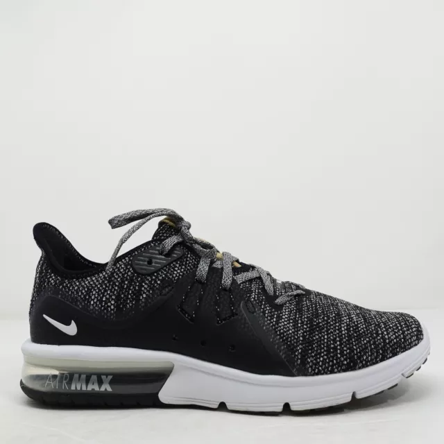 Nike Air Max Sequent 3 Black White Running Shoes 908993 011 Womens Size 9.5
