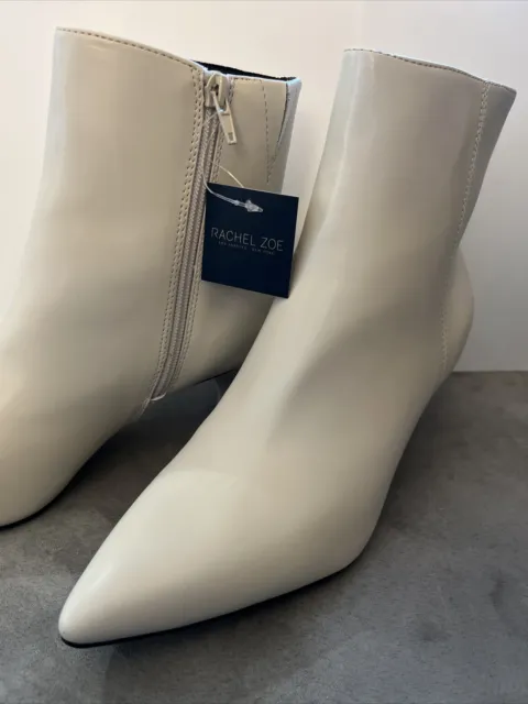 Women’s Rachel Zoe Boots, Size 9M, Cream Pointed Toe High Ankle Stiletto Heel