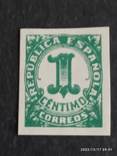 Sellos España Mnh 1933 Cifras. Edifil 677 Variedad Verde Oscuro