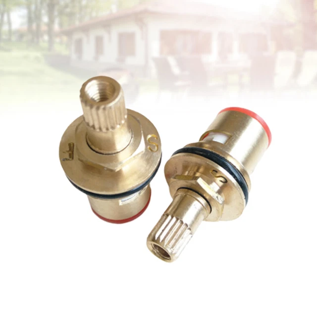 2pcs 20mm Copper Faucet Ceramic Disc Core Hot Cold Water Replacement Tap
