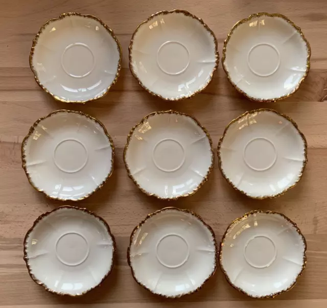 9 Sous Tasses Coupelles Jean Pouyat Porcelaine de Limoges