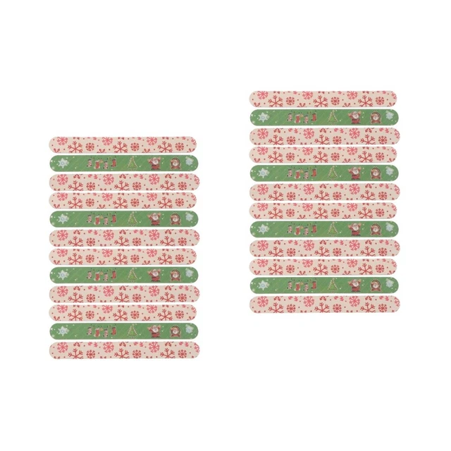 24 Pcs Weihnachtsnagelfeile Nagelwerkzeuge Maniküre-Werkzeuge