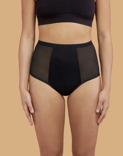 THINX HI-WAIST MEDIUM UK 10 - 12 Black period Proof Menstrual underwear  £29.00 - PicClick UK