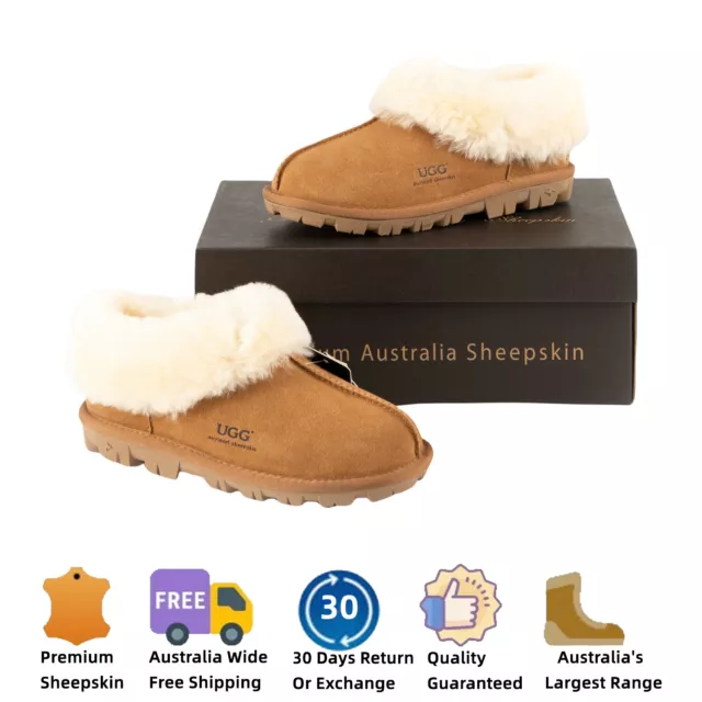 UGG Slippers Womens Mens Ankle Boots Australian Sheepskin Wool Water-Resistance