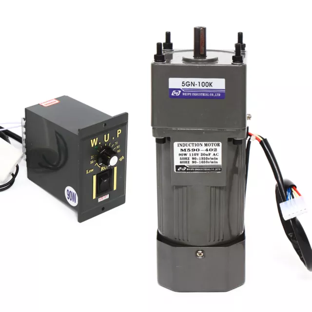 Motore ad ingranaggi 90 W AC 220 V motore elettrico ad ingranaggi con regolatore di velocità 100 K