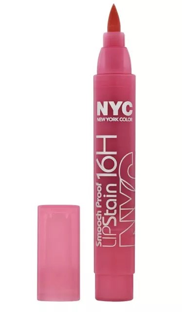 NYC Nueva York A prueba de suave 16 horas MANCHAS DE LABIOS maquillaje 490 ROSA PERSISTENTE SELLADO