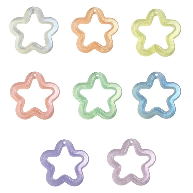 Star Pendants Charm DIY Jewelry Making Accessories for Earring Neckalce Keychain