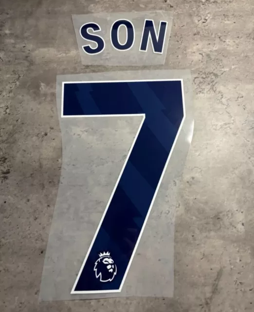 SON #7 2023/24 Premier League Blue Navy football Shirt print Nameset Tottenham