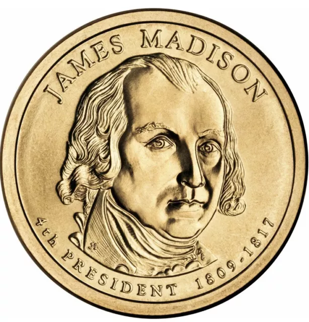 AMERICA  PRESIDENT USA  ONE DOLLAR COIN $1 James madison - one from a Roll