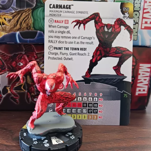 Marvel Heroclix CARNAGE - 050 - SUPER RARE Spider-Man Beyond Amazing