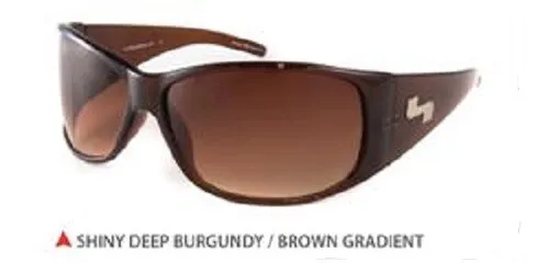 Sundog 27001 Spoof Unisex Sunglasses Shiny Deep Burgundy/Brown